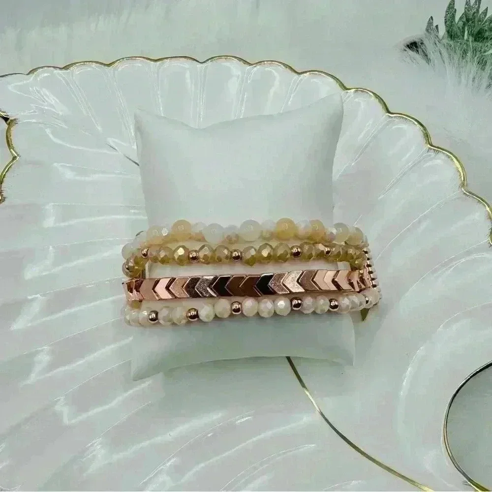 Cute Beaded Rose gold Watchband New  Compatible for iWatch Size 42 /44/45